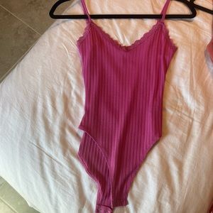 Hot pink forever 21 bodysuit